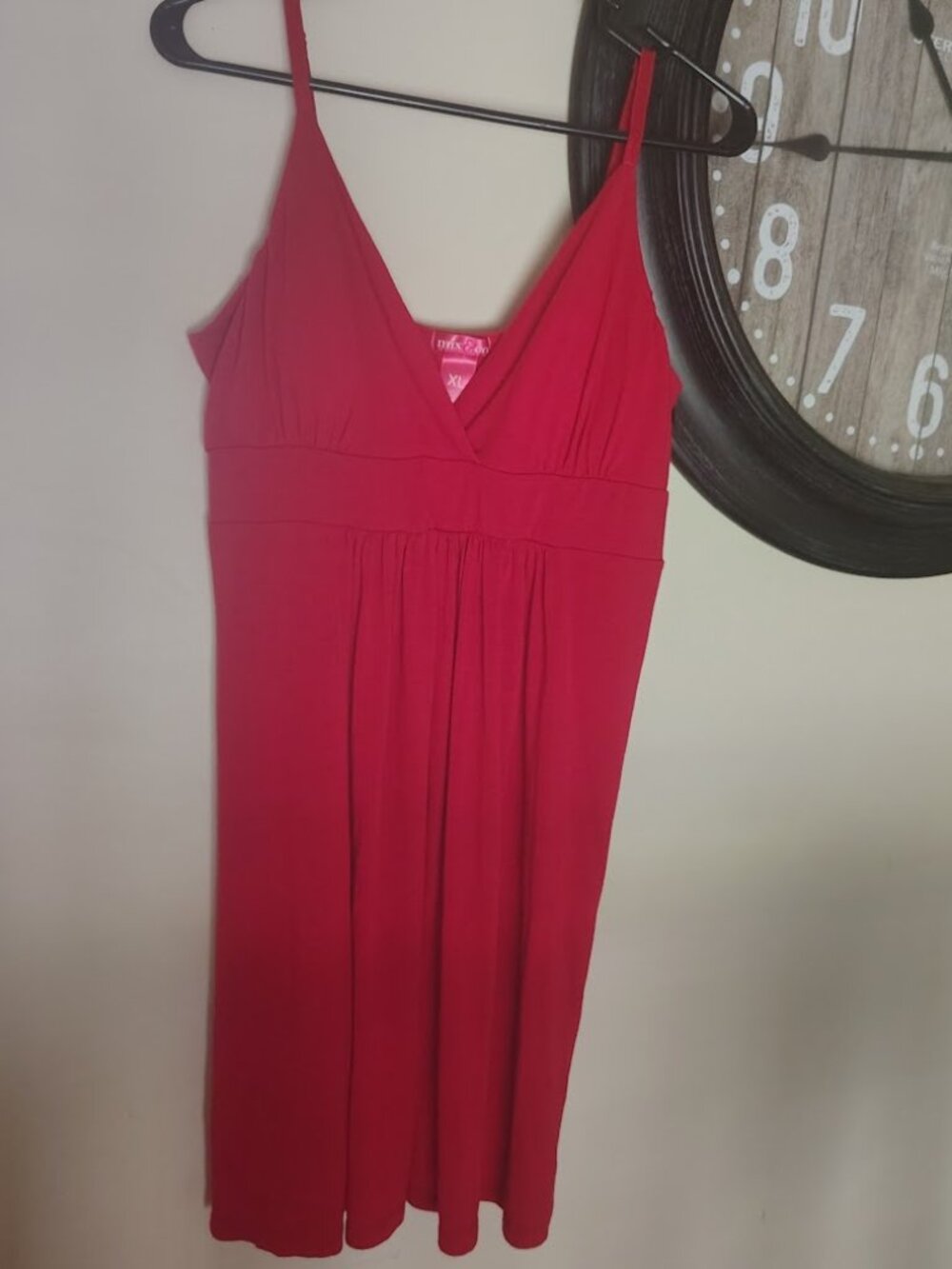 Ladies 'Mix & Co.' Spaghetti Strap Mini Dress Red Size Extra Large